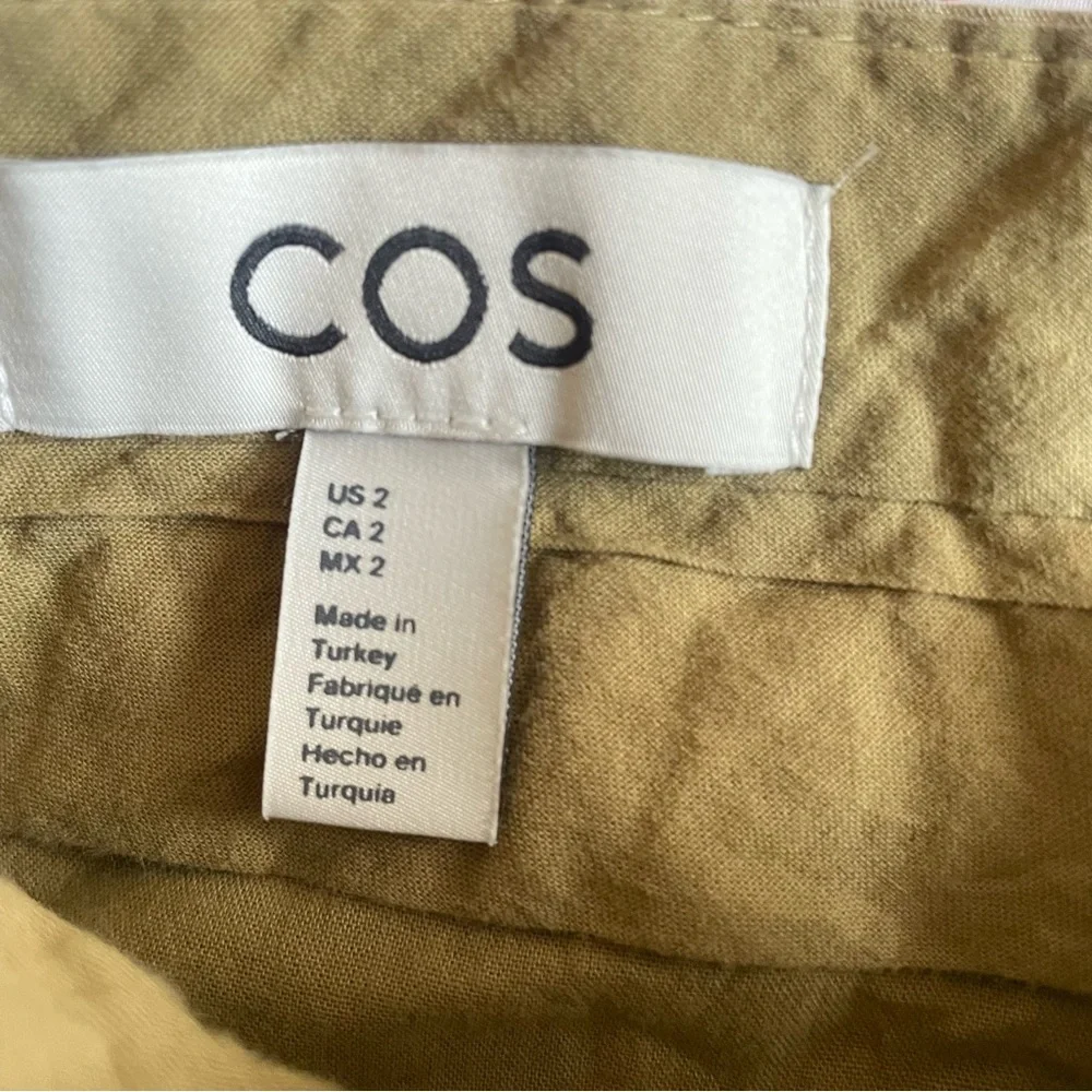 COS Relaxed Lyocell Linen Wide Leg Trouser Pants in Size US 2